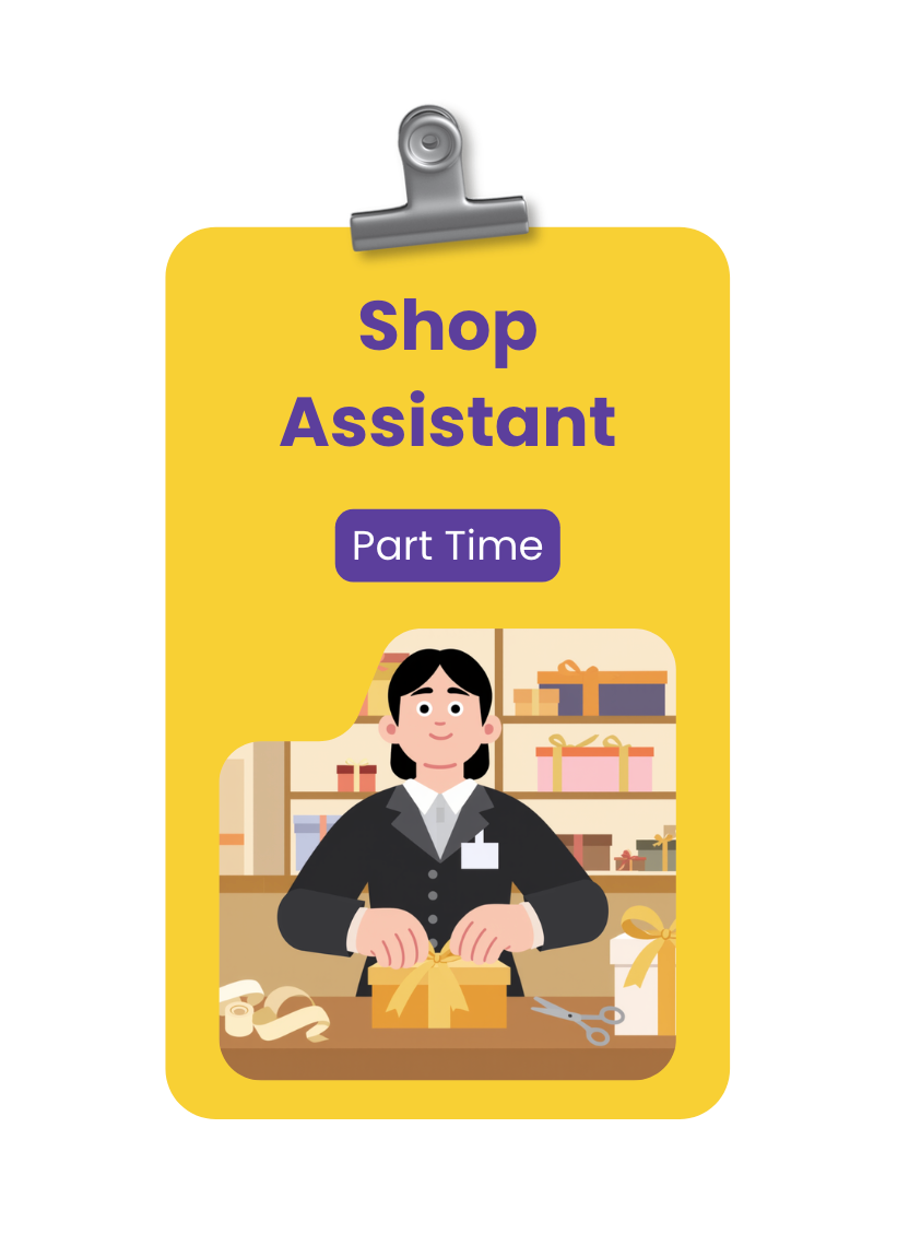 Shop Assistant | 2026 | Part-Time