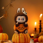 POP MART - Labubu - Happy Halloween Party Series-Sitting Pumpkin - Vinyl Plush Pendant - No return & refund & exchange - Resale