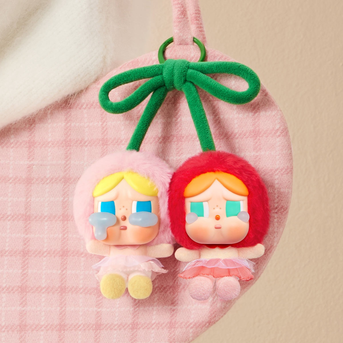 POP MART - CRYBABY - Crying For Love Series - Vinyl Plush Hanging Card (Love You Cherry Much) - No return & refund & exchange - Resale