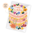 Happy Birthday - Birthday Cake Shaped Greeting Card