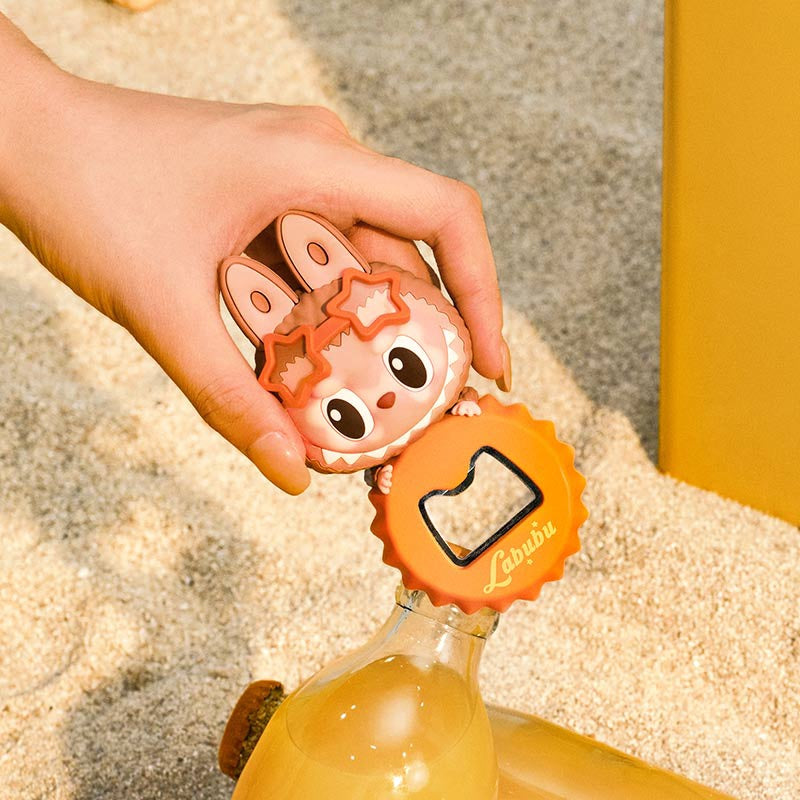 POP MART - Labubu - The Monsters Jump Into Summer Series Labubu (Passionate Summer) Bottle Opener Fridge Magnet - No return & refund & exchange - Resale