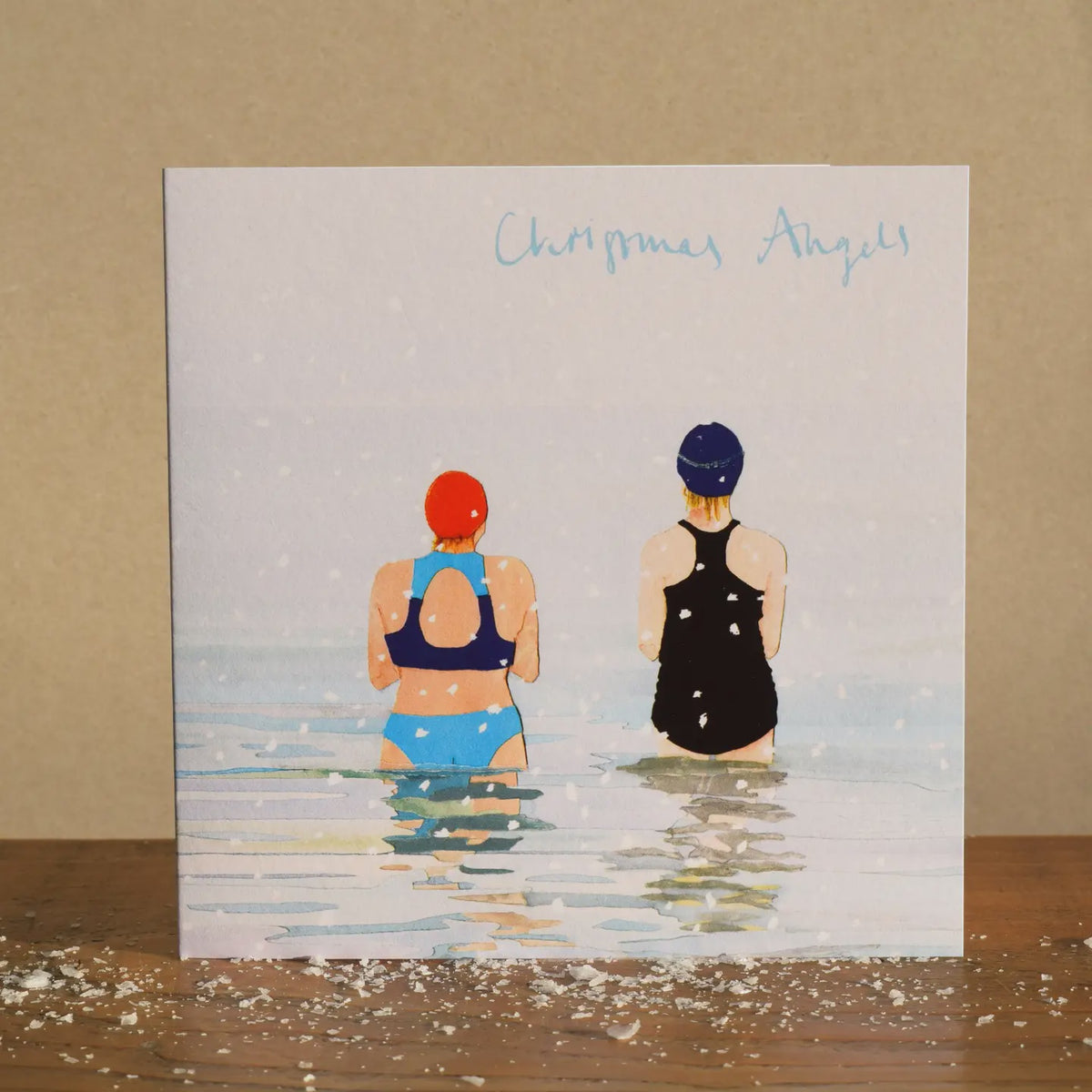 'christmas Angels' Card (Wild Swimming)