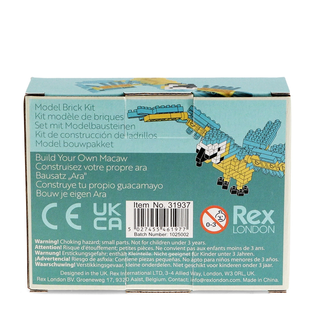 Build Your Own Animal Model Brick Kit - Macaw