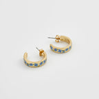 Fable Blue Forget-Me-Not Hoop Earrings