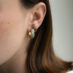 Fable Blue Forget-Me-Not Hoop Earrings