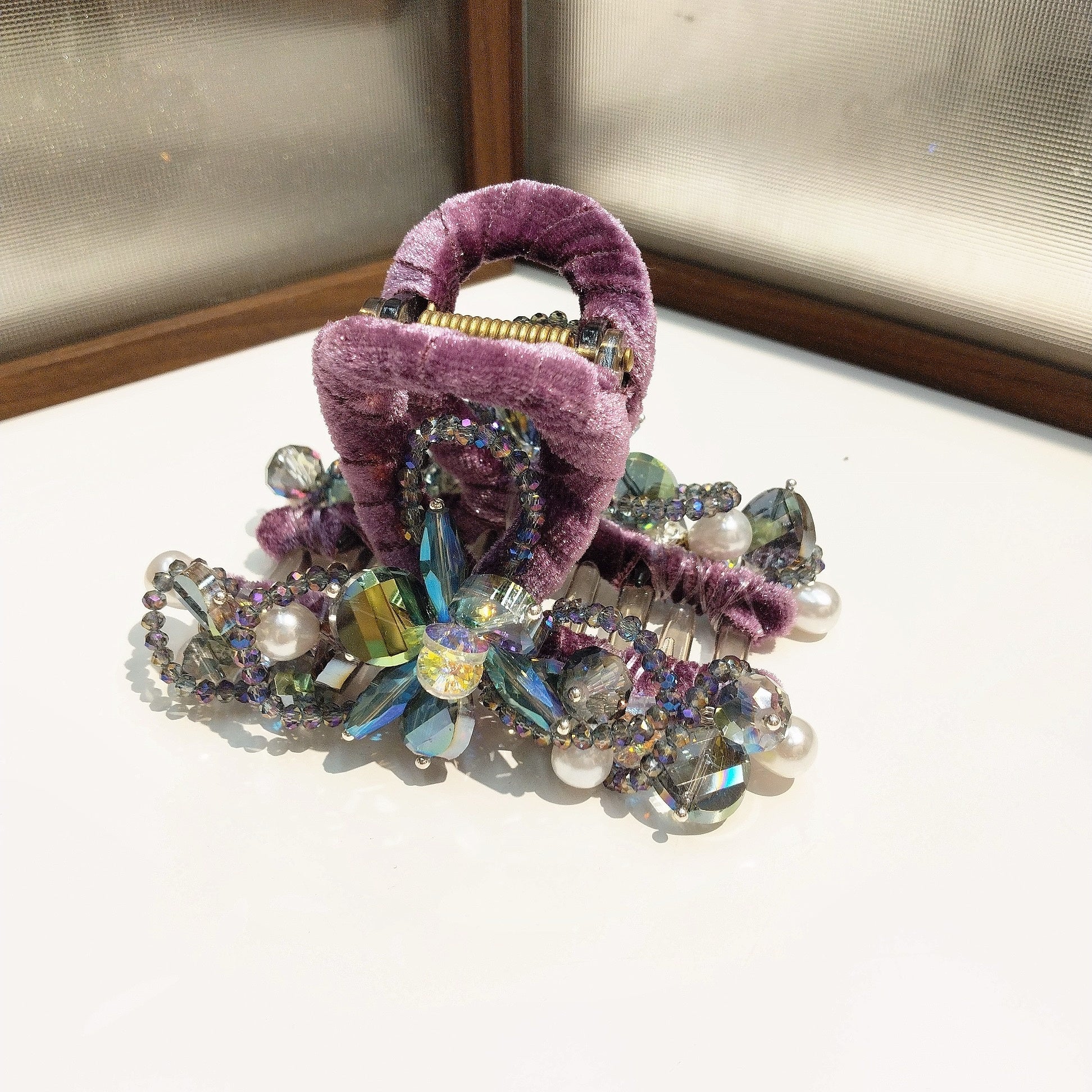 Crystal Claw Clip - 8CM - Flower