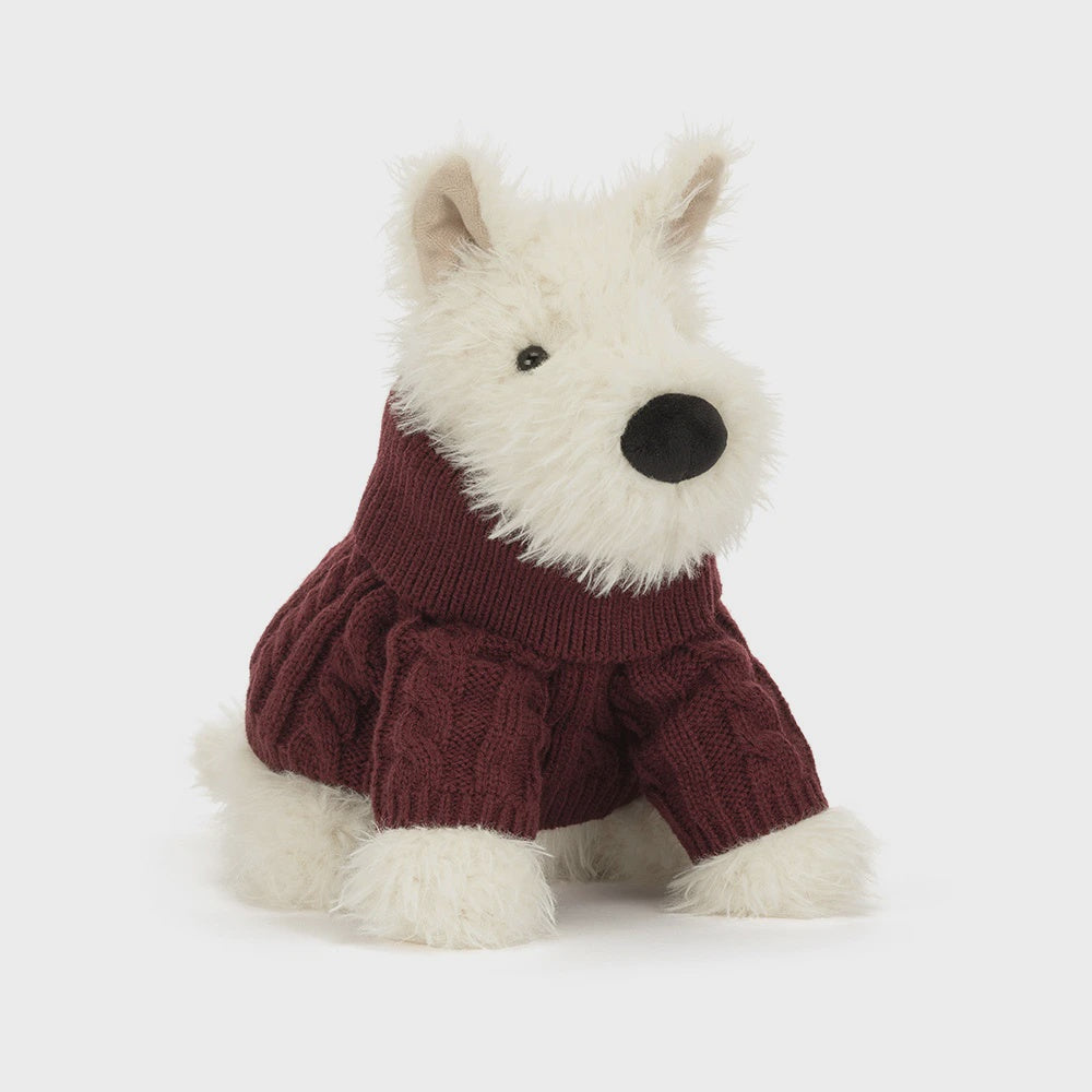 Jellycat Munro Scottie Dog 'Winter Jumper'