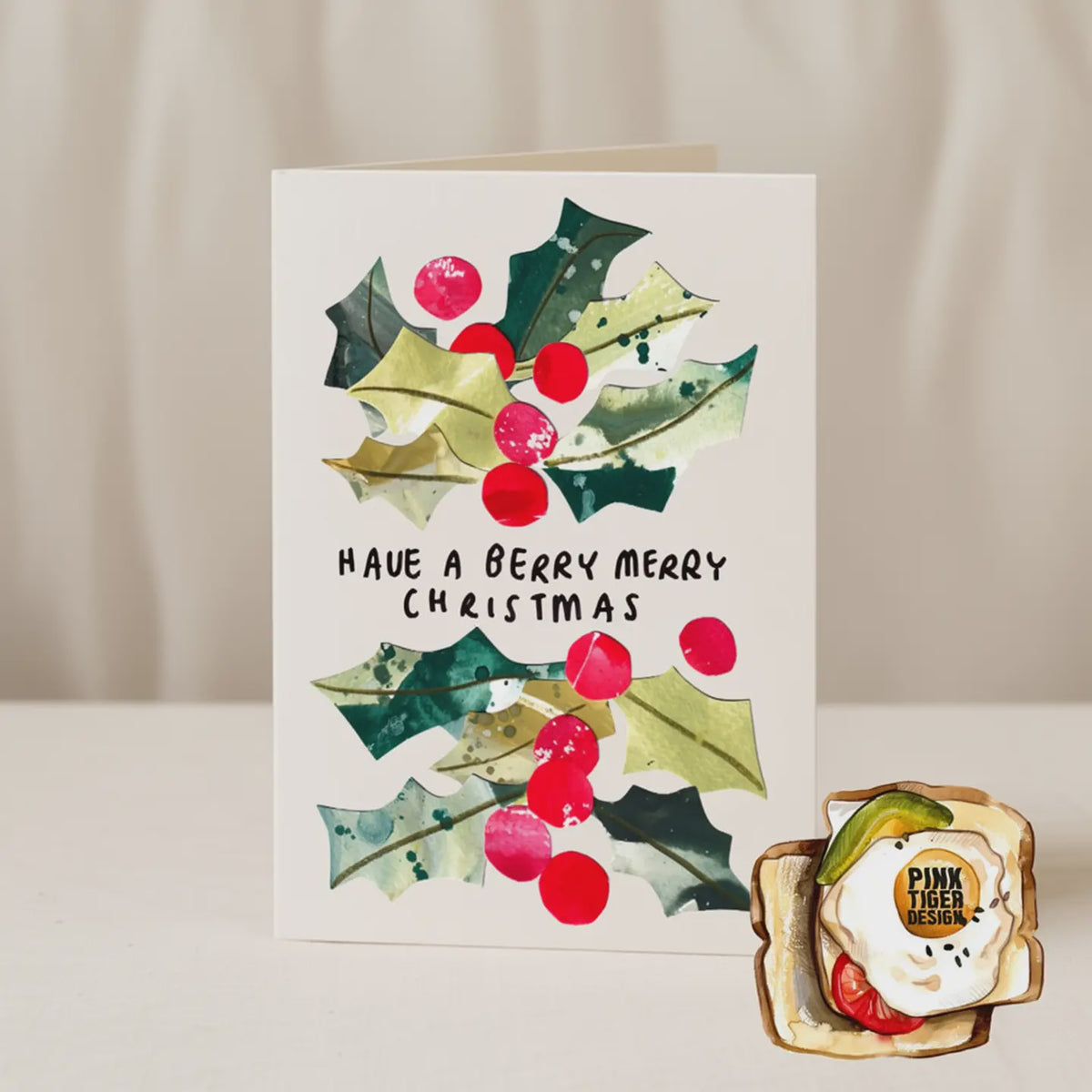 Have A Berry Merry Christmas A6 Card Collab X Ptd