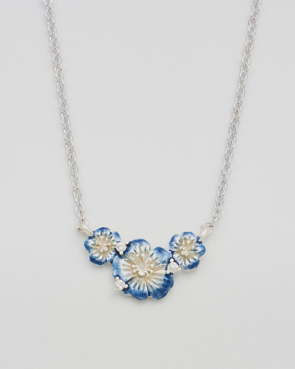 Fable Larkspur Choker Necklace in Silver