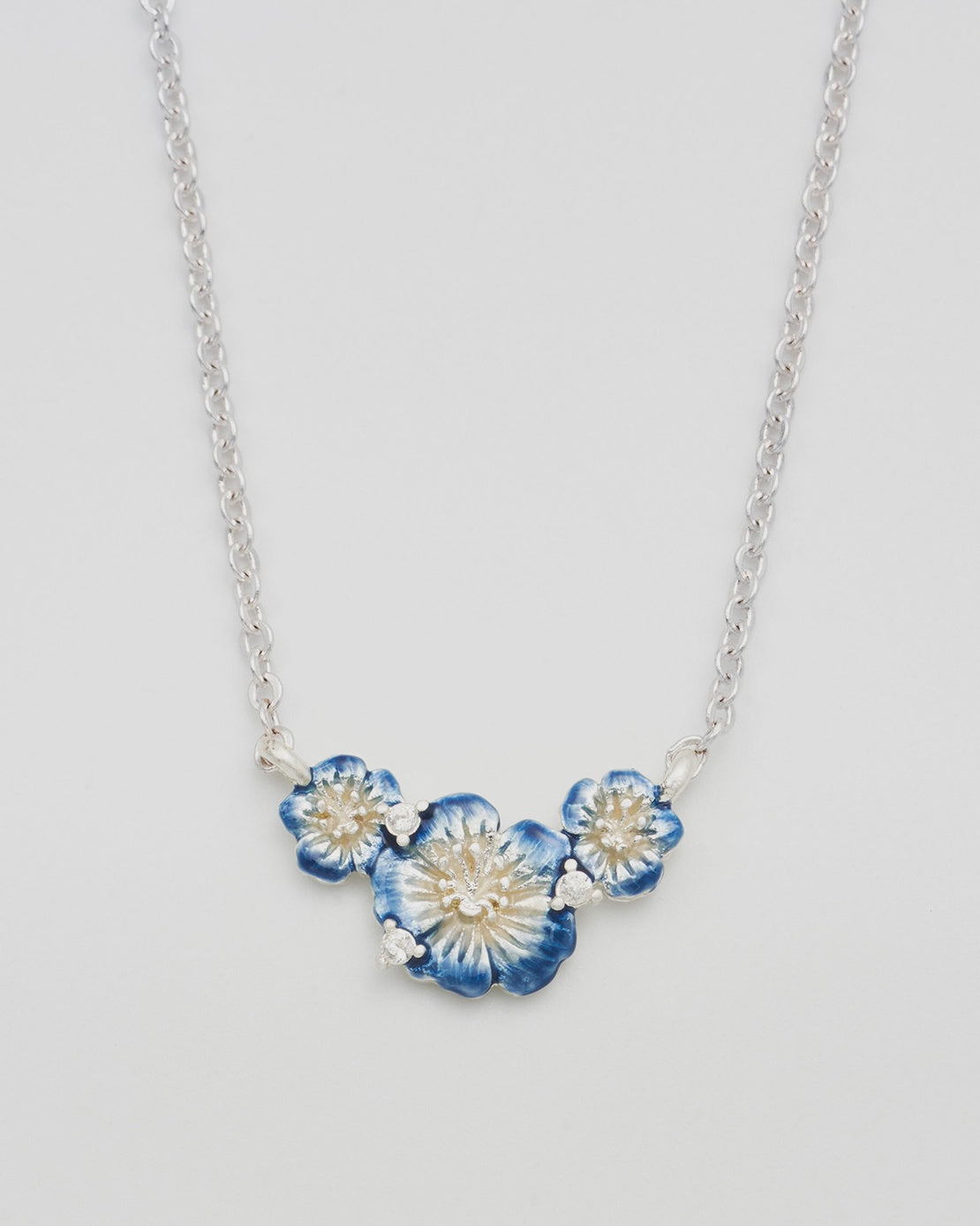 Fable Larkspur Choker Necklace in Silver