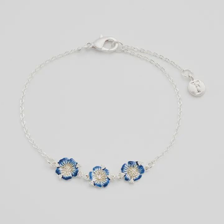 Fable Larkspur Multi Charm Bracelet in Silver