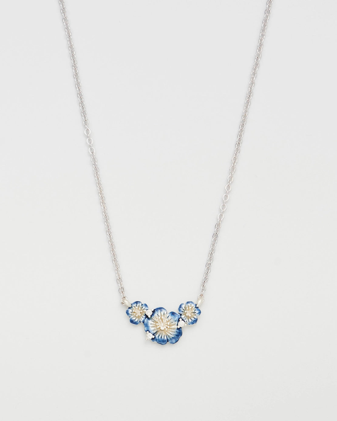 Fable Larkspur Choker Necklace in Silver