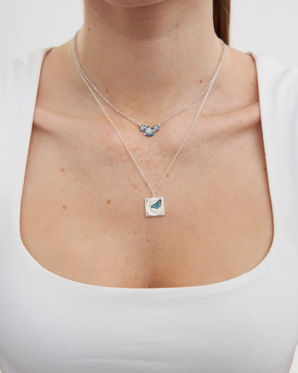 Fable Larkspur Choker Necklace in Silver