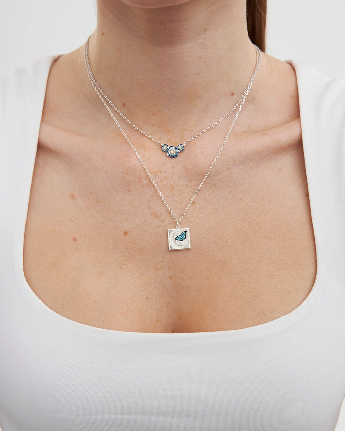 Fable Larkspur Choker Necklace in Silver