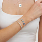 Fable Larkspur Multi Charm Bracelet in Silver