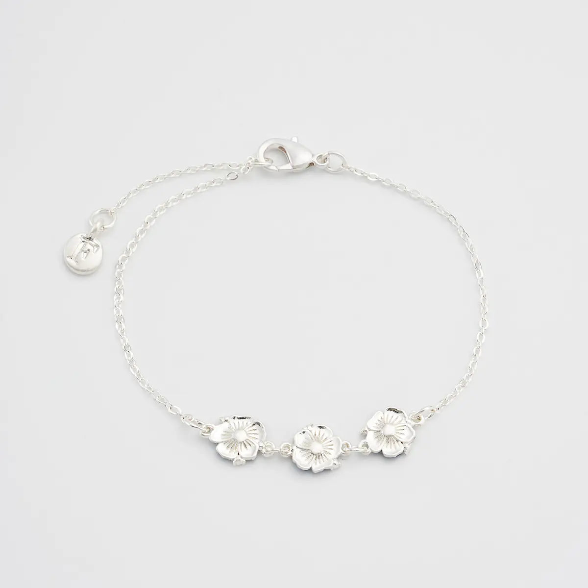 Fable Larkspur Multi Charm Bracelet in Silver