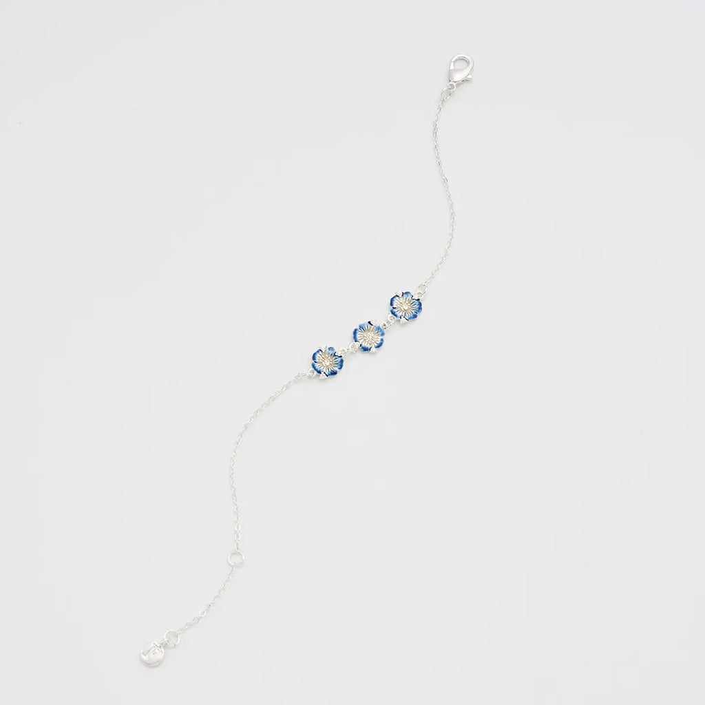 Fable Larkspur Multi Charm Bracelet in Silver