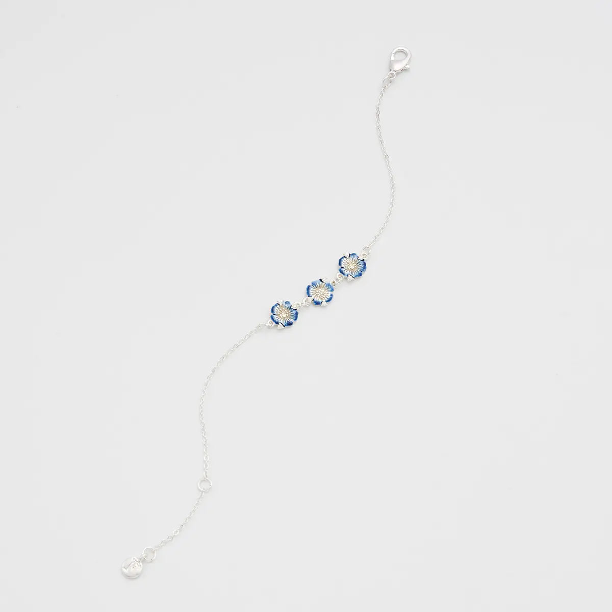Fable Larkspur Multi Charm Bracelet in Silver