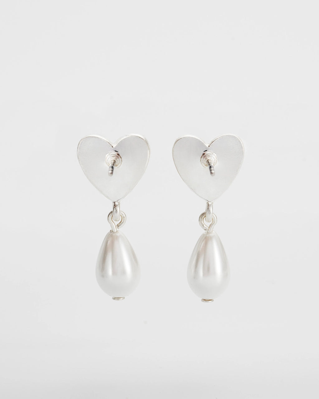 Fable Niva Mistletoe Pear Earrings in Silver