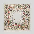 Fable Orla Mushroom Small Square Scarf in Ivory