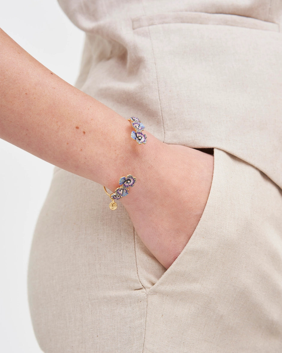 Fable Pansy Pearl Bangle