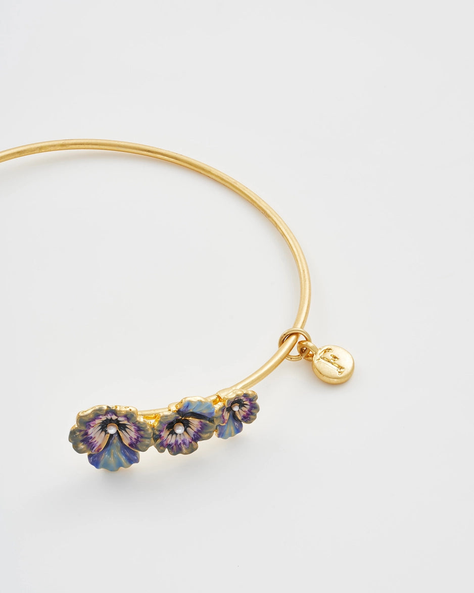 Fable Pansy Pearl Bangle