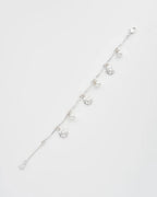 Fable Pansy Pearl Multi Silver Charm Bracelet