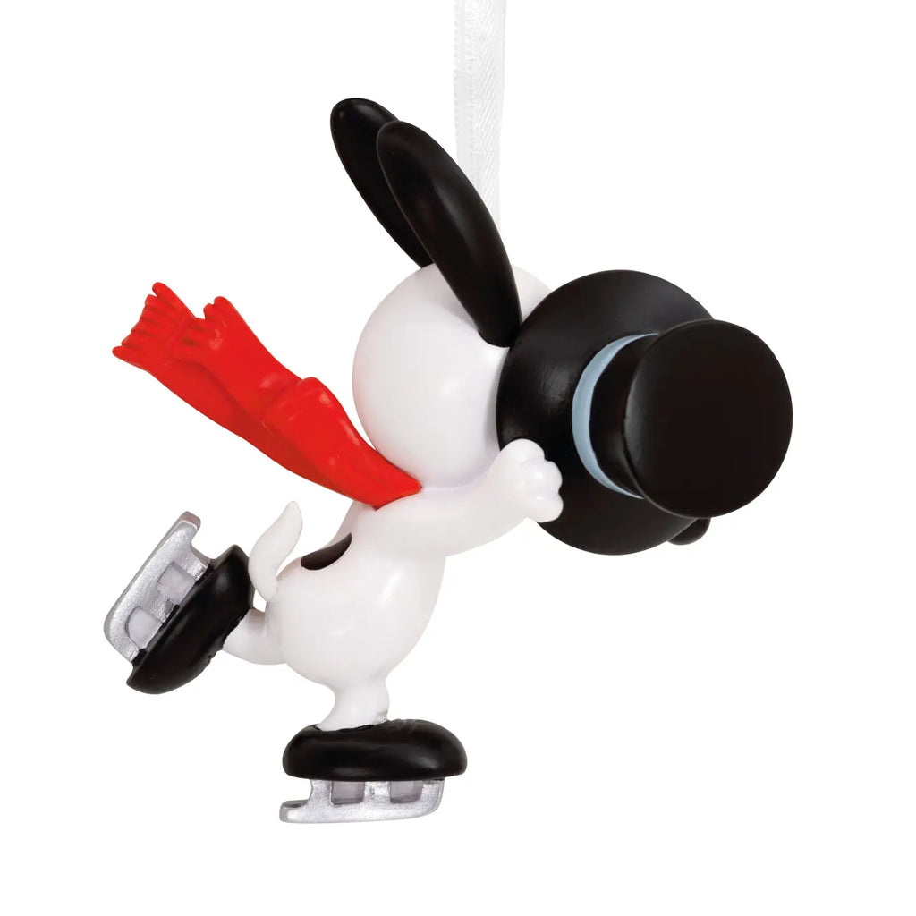 Peanuts™ Hanging Ornament - Snoopy Ice Skating with Top Hat