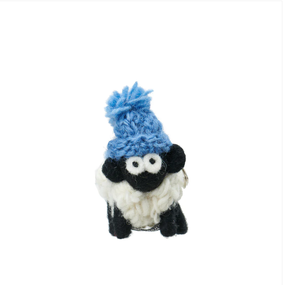 Islander Erin Knitwear Bobble Hat Sheep Keyring
