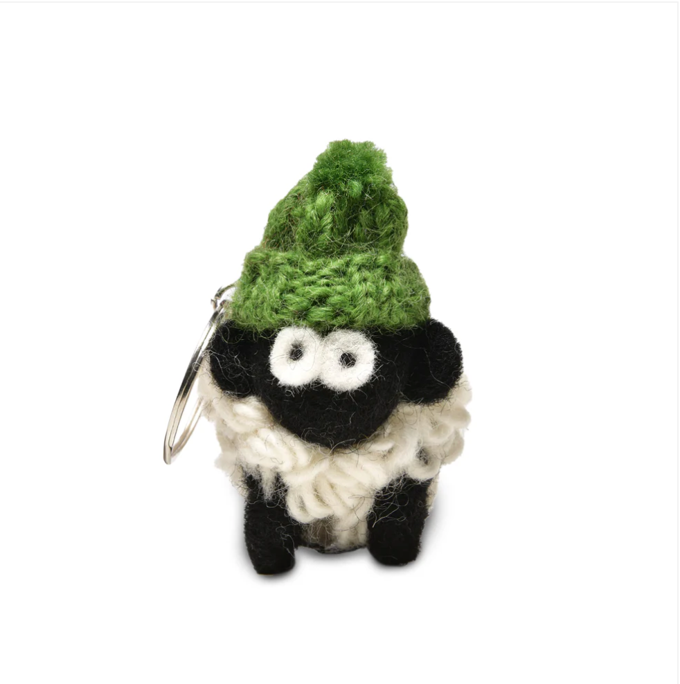 Islander Erin Knitwear Bobble Hat Sheep Keyring