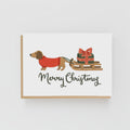 Dog & Sledge - Merry Christmas Card