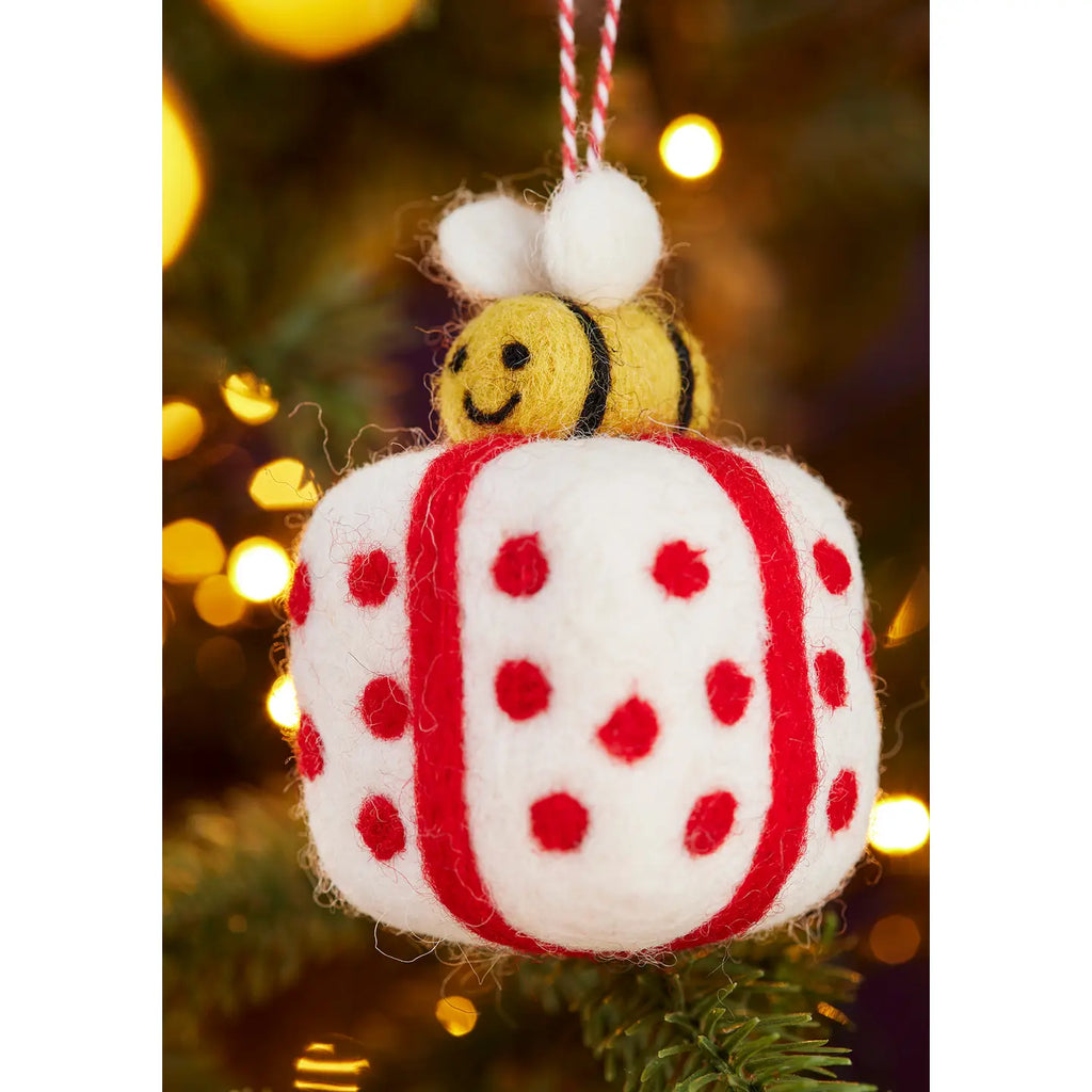 Felt Bee Present Decoration