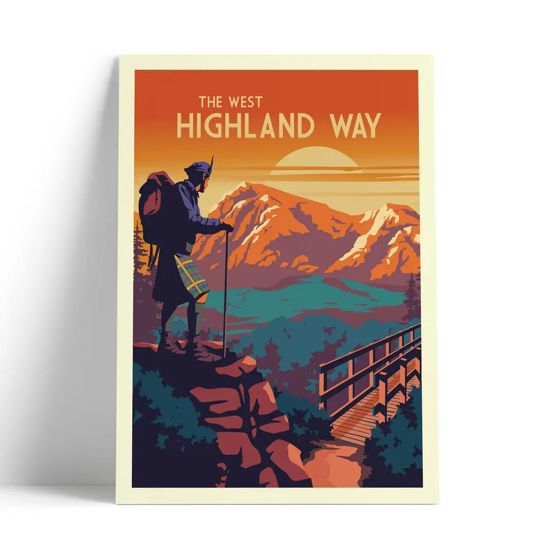Illustrated print of Scotland - A4 Size