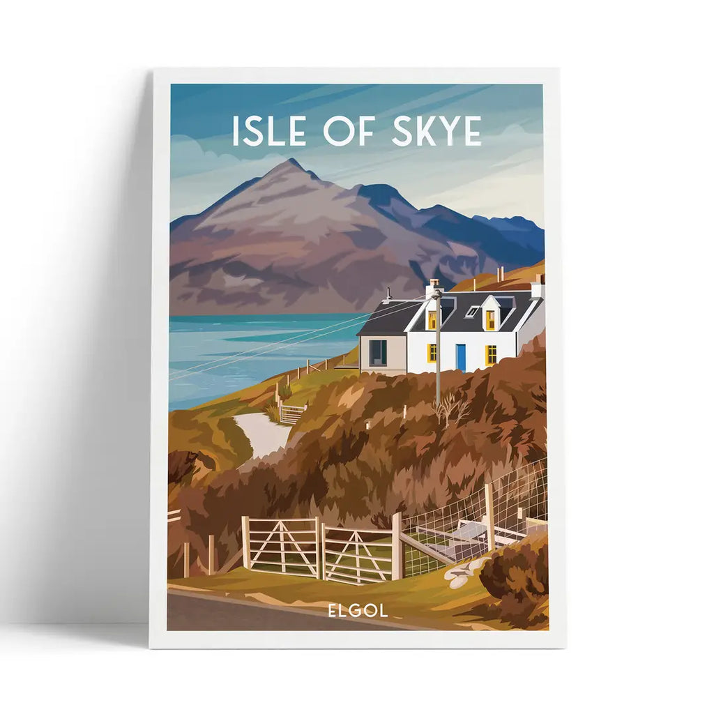 Illustrated print of Scotland - A4 Size