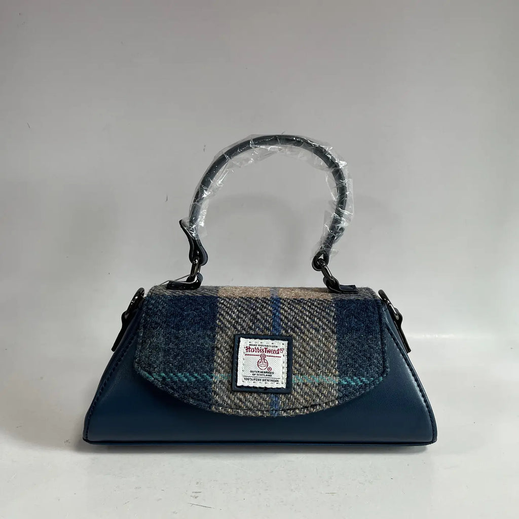 RAEBURY  Harris Tweed Trapezoid Handbag