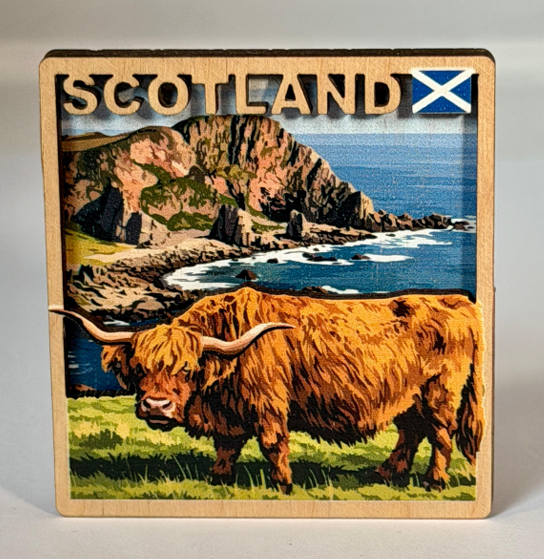 Scottish Wooden Magnet