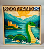 Scottish Wooden Magnet