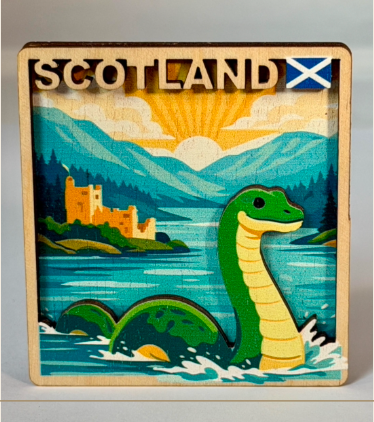 Scottish Wooden Magnet