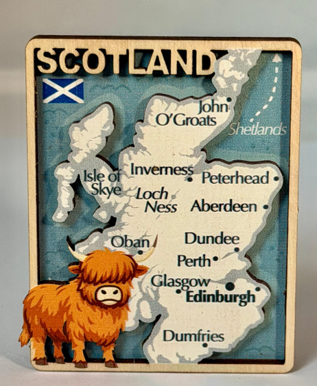 Scottish Wooden Magnet