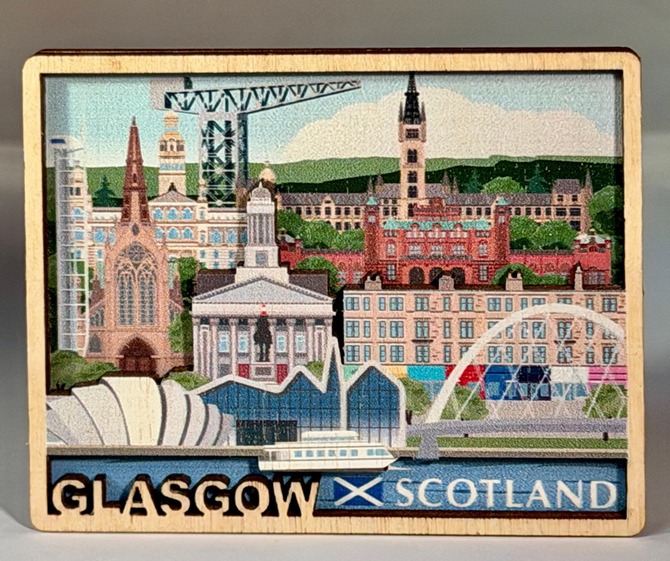 Scottish Wooden Magnet