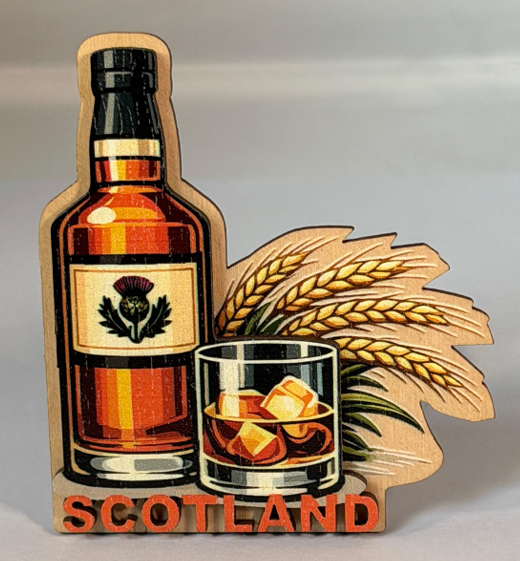 Scottish Wooden Magnet