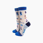 Scotland Landmarks Bamboo Socks in Cream (UK 3-7)