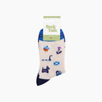 Scotland Landmarks Bamboo Socks in Cream (UK 3-7)