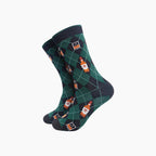 Whisky Argyle Bamboo Socks in Black/Green (UK 7-11)