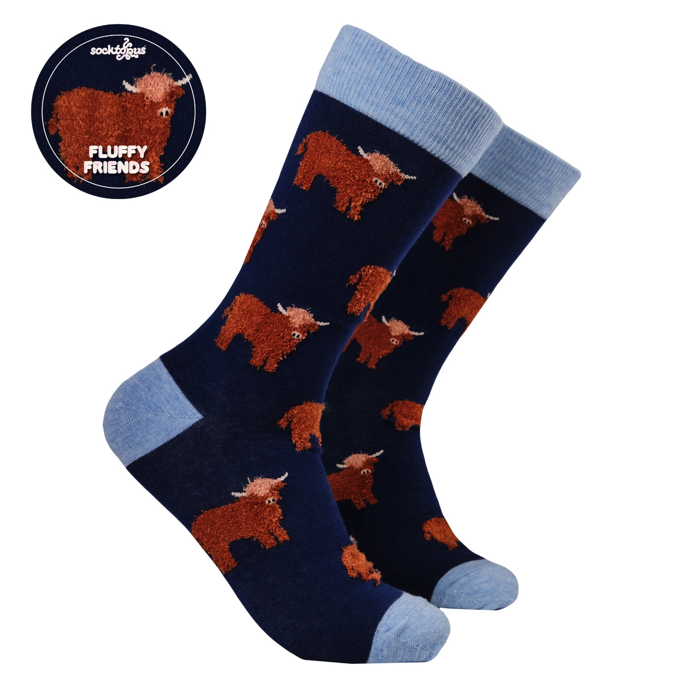 Fluffy Coo Socks-Navy/ S