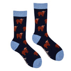 Fluffy Coo Socks-Navy/ S