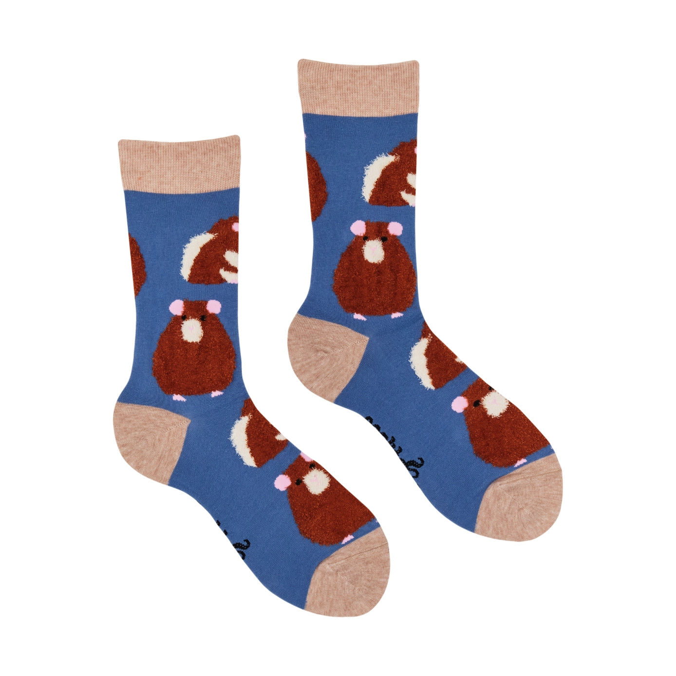 Fluffy Hamster Socks-DENIM/ S