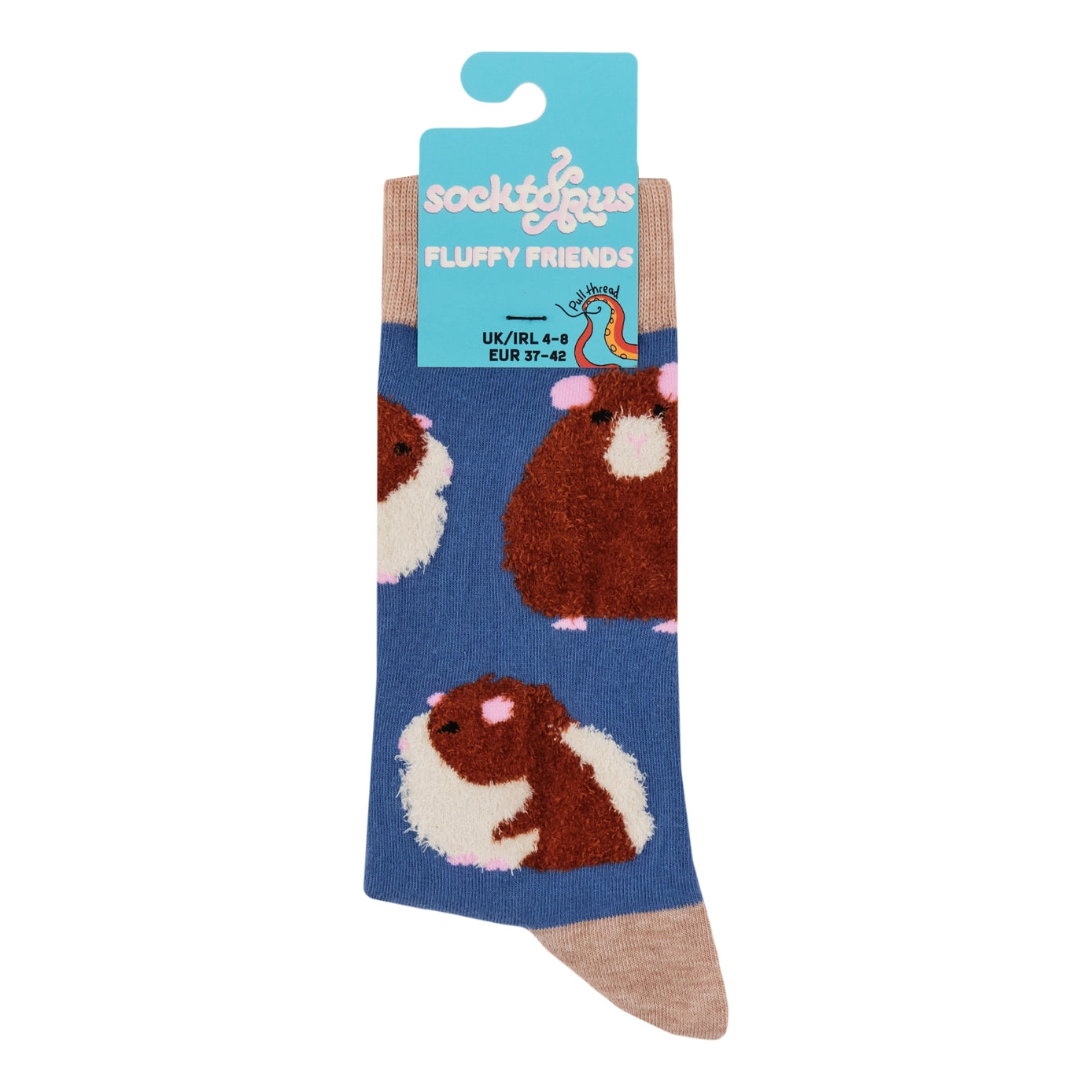 Fluffy Hamster Socks-DENIM/ S
