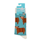 Fluffy Wee Hairy Coo Socks-Duck Egg/ S