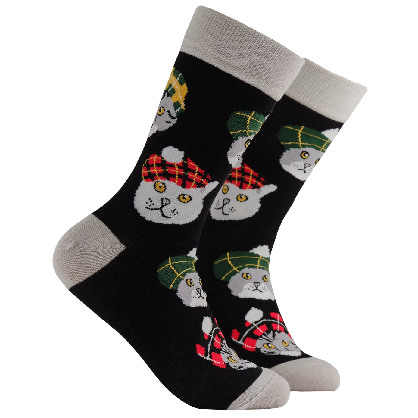 Highland Cats Socks-Black/ S